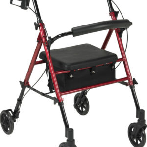 Drive Adjustable Height Rollator 6" Casters