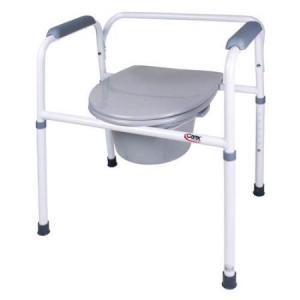 Carex White Steel Commode