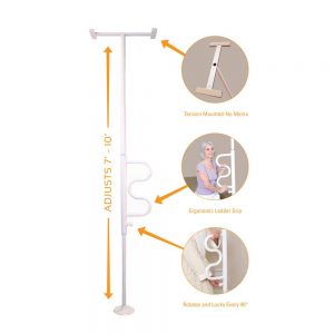 Stander Security Pole and Curved Grab Bar - Image 3